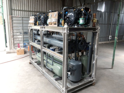 Cụm Chiller Máy Lạnh Cho Tàu Biển H424 Do Gia Nguyễn Thiết Kế Sản Xuất