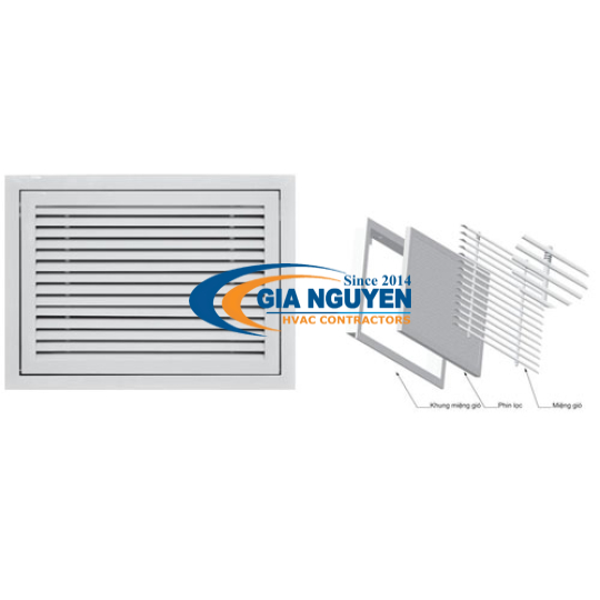 Miệng gió lá sách trong nhà khung rời MHS-D